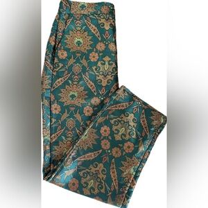 Anthropologie Maeve Melyssa Jacquard Trousers Cropped Size X Small